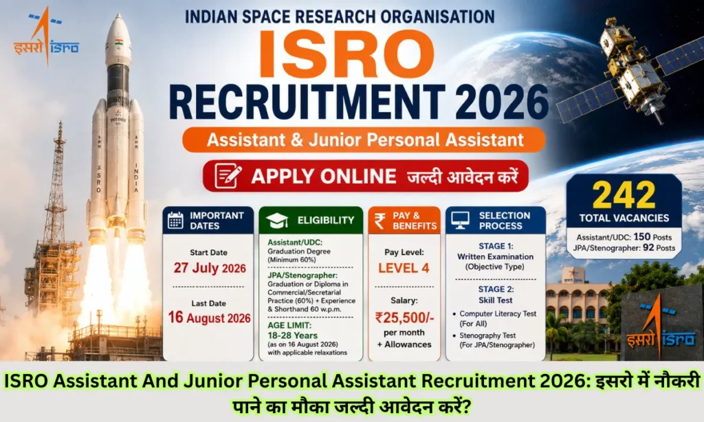 ISRO Assistant And Junior Personal Assistant