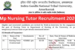 Mp Nursing Tutor Recruitment 2026