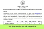 RBI Pharmacist Recruitment 2026